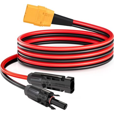 1 Câble Solaire,Connecteur XT90 Femelle,Fil Cuivre 10AWG,Panneau Solaire,Station Portable