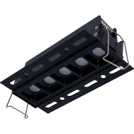 Spot linéaire LED trimless / intégration - 12W - UGR18 - IRC90 - - Blanc Neutre - Noir (1/5)