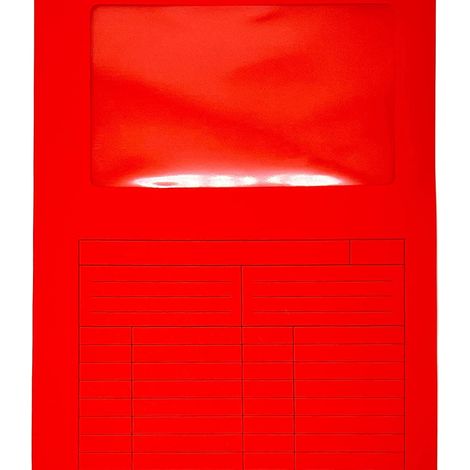 Fraschini Folder With Window CF20 200gsm Red 22x31 cm - Pack of 20