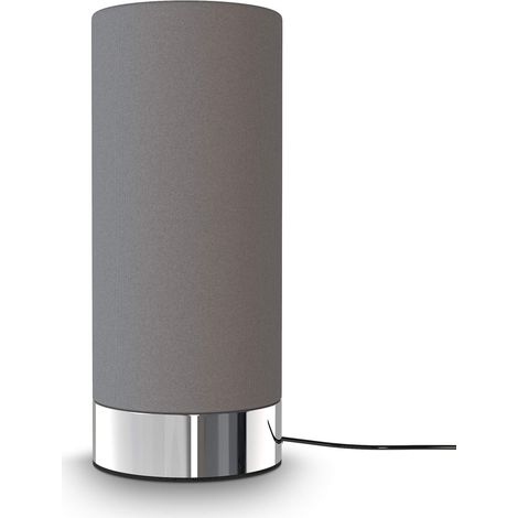 Lampe de chevet tactile, variateur d'intensité, douille E14, lampe de bureau, lampe de table, lampe de chevet chambre, lampe chevet, lampe à poser, lampe de salon à poser, 24,4x11cm, gris (1/5)