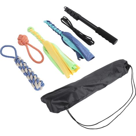 Poteau de Flirt interactif en alliage d'aluminium, jouet amusant pour chien, baguette Teaser extensible avec leurre pour l'entraînement physique (1/5)