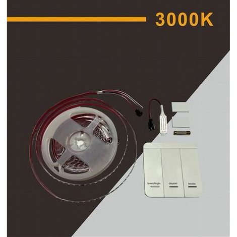 TrAdE Shop Traesio - Strip Striscia Led 2835 Flessibile Dc 24v 10 Giochi Luce Ip20 5 Mt W2835-24-120 - -Bianco Caldo -