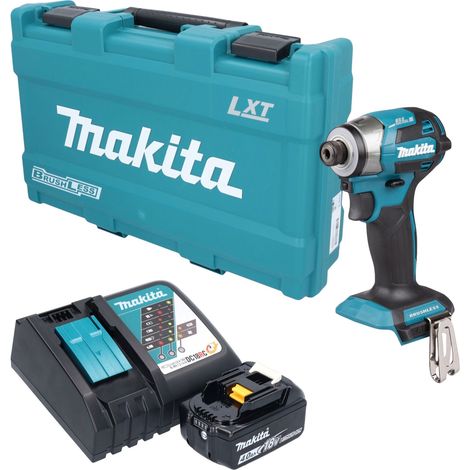 Avvitatore a impatto a batteria Makita DTD 173 RM1K 18 V 180 Nm 1/4" brushless + 1 batteria da 4,0 Ah + caricabatterie + valigetta (1/5)