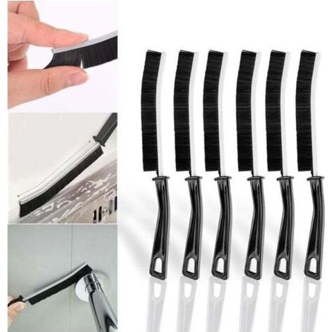 PA Brosse De Nettoyage Pour Fentes 6 Pièces Poils Durs Salle De Bain Outil Longue Bande (1/4)