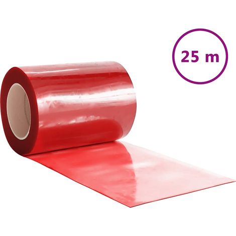Maison Exclusive - Türvorhang Rot 300x2,6 mm 25 m PVC