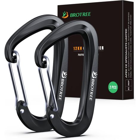 Mousqueton Aluminium 12KN (1200KG) Charge Lourde Tactique (1/5)