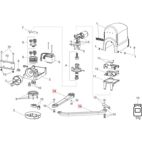 FAAC GENIUS 63003422 Gruppo Bracci Articolati 391 Energy Compas Ricambio (1/3)