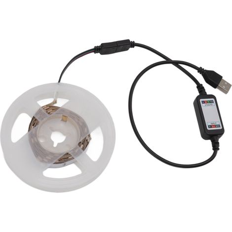 Ruban LED 5V 2m avec perles, télécommande Bluetooth et app, décoration maison et chambre (1/5)