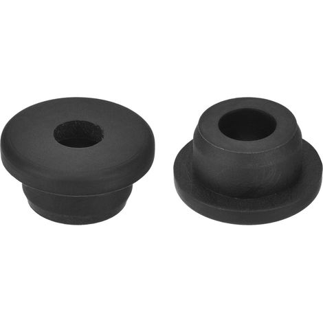 2Pcs Passe-Fils En Caoutchouc 20mm Trou De Perçage, 11mm ID Trou Passe-Fils Chapeau Noir En Silicone Pour Câblage, Automobile (1/5)