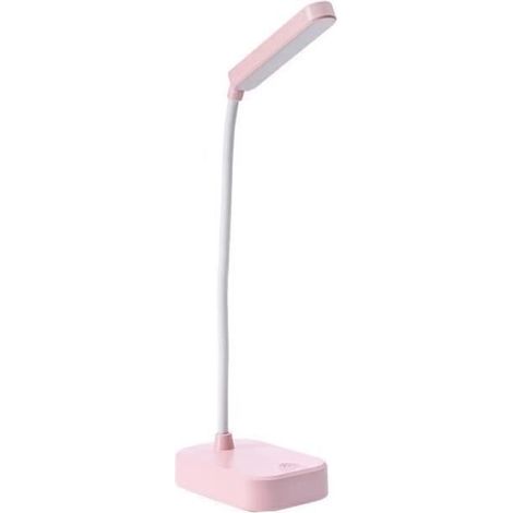 Lampe de bureau sans fil,Lampe de bureau enfant,Rose avec câble d'alimentation USB,3 niveaux de réglage de la luminosité (1/4)