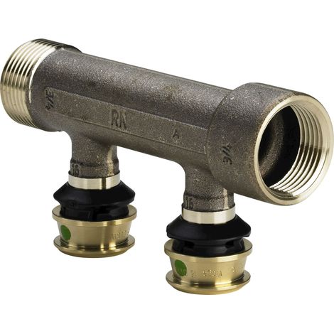 Distributeur avec SC Raxofix 5326.06 en bronze silicium 16 mm x G3/4 à 2 voies
