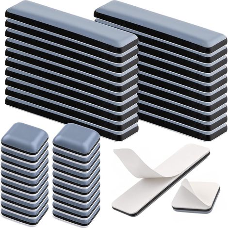 40 Patins Glisseurs Adhésifs pour Meubles 2 Formats Tampon Pied de Chaise (1/5)