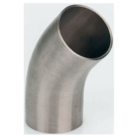 Raccord de soudage en acier inoxydable RS PRO, Coude 45°,diamètre 63.5mm ( Prix pour 1 )