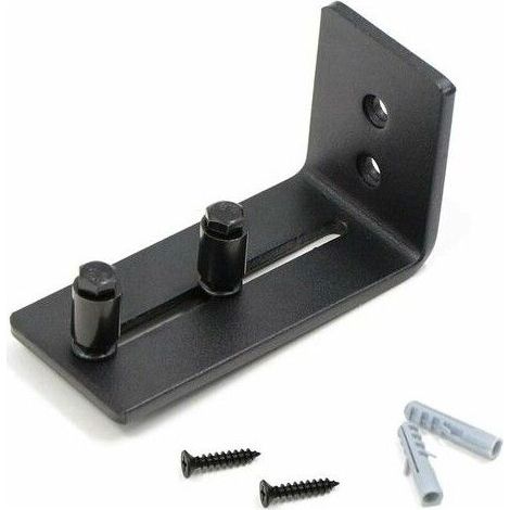 Guide de roulement pour porte coulissante - Avec 2 roulettes - Pour portes coulissantes - Noir (1/5)