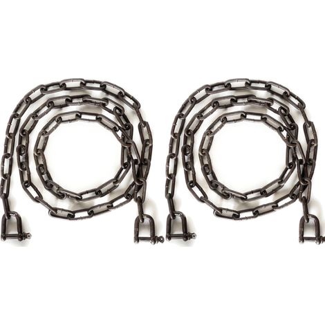 DanDiBo Kette Verlängerungskette Hängesessel Hängebank 2x 2m verzinkt Braun 300 kg Gliederkette Stahlkette Schäkel