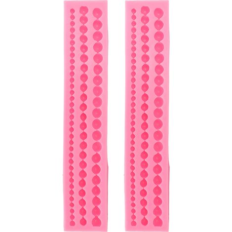 Moule En Silicone - Forme Collier Perles Long - Résistant À La Chaleur - Pour Gâteaux Et Chocolats - 2 Pièces (1/5)