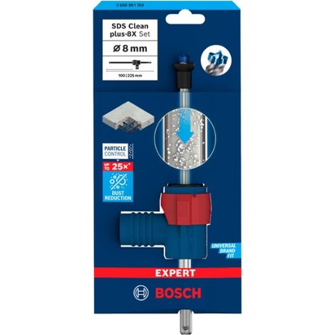 Bosch 1x Coffret de forets pour perforateur EXPERT SDS Clean plus-8X pour installation (O 8,0 mm, Professional Accessoire Marteau burineur) (1/5)