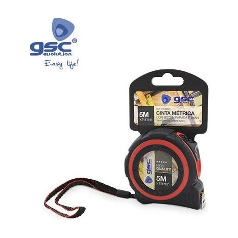 Metro a nastro in gomma + magnete + 1 pulsante di arresto 19mm-5M GSC 002100896