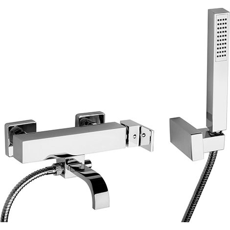 Miscelatore vasca esterno con kit doccia orientabile stile 2.0