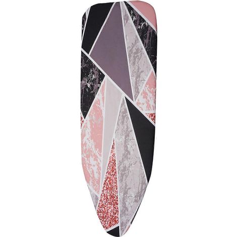 Housse de table à repasser en tissu marbré 140 x 50 cm, pliable, pour protéger les vêtements délicats et les tissus. Facile à installer. (1/4)