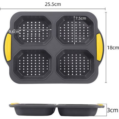 Moule à pain en silicone pour pains à hamburger et brioches – résistant à la chaleur et multifonctionnel – convient à différents types de pâtisseries et à un usage domestique. (1/5)