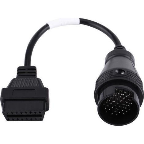 Câble Adaptateur OBD2 - 38 Broches À 16 Broches - Pour Camions Iveco - 30 Cm - Noir (1/4)