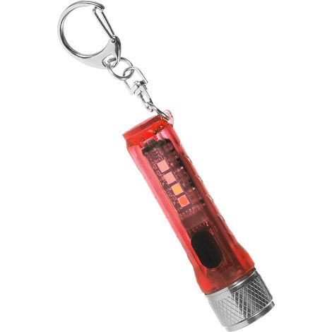 Wiederaufladbare, kompakte rote LED-Taschenlampe, Mini-Taschenlampe für Camping, Wandern und Outdoor-Aktivitäten (1/5)