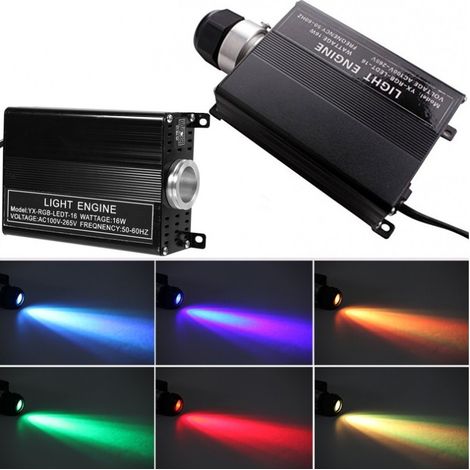 Générateur De Lumière Led Rgb 16w 4 Contrôles Pour Fibre Optique Points Lumineux Ciel étoilé