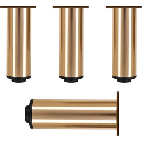 4er-Set Möbelfüße aus Metall, Aluminiumlegierung, für Schränke, Tische, Betten, Regale, Sofas, Küchenschränke (Silber – 40 cm / 15,7 Zoll – Kupfer)