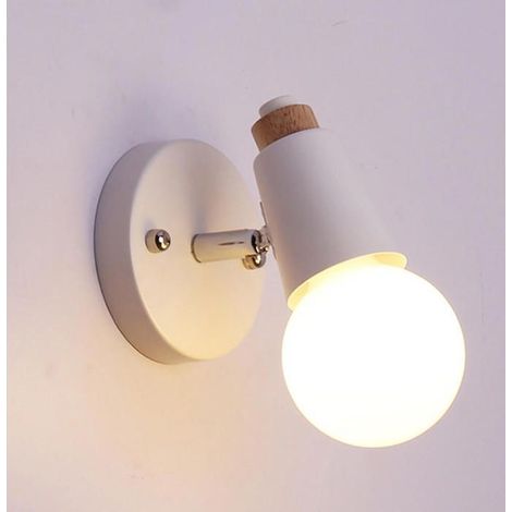 Lampe murale minimaliste blanc AUCUNE, E27, décoration murale moderne (1/4)
