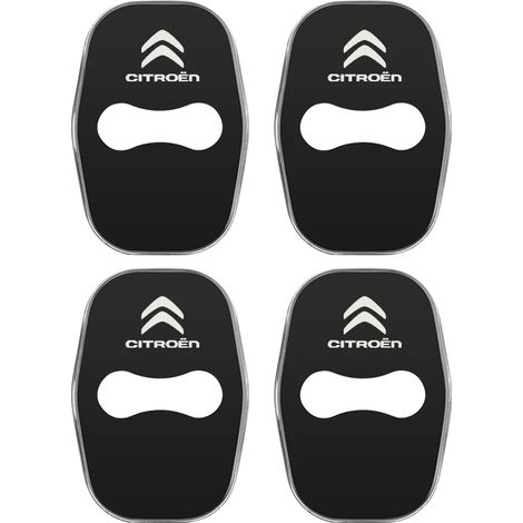 Cache-serrure de porte de voiture en métal noir, compatible avec Citroën C4, C3-XR, C5 Aircross, C6, C-quatre Picasso, C-Élysée, C4L et C3L. Autocollants et badges d'emblème.