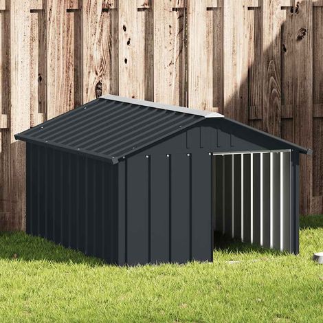 Niche pour chien anthracite 116,5 x 153 x 81,5 cm, acier galvanisé