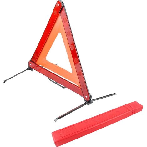 Triangle de Signalisation, Triangle Réfléchissant, avec Boîte de Rangement, pour Les Panneaux d'Avertissement à Afficher en Cas D'arrêt Momentané ou de Panne du Véhicule, Pliable (1/5)