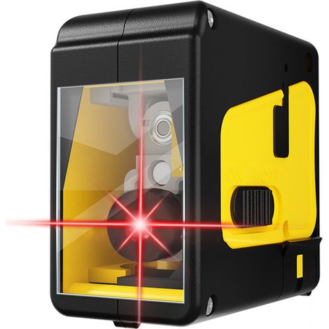 Lumière verte/rouge (en option) Outil de niveau laser portable de haute précision à 2 lignes Ligne horizontale verticale Fonction de nivellement automatique multifonctionnelle à 3° Niveau laser extér (1/5)