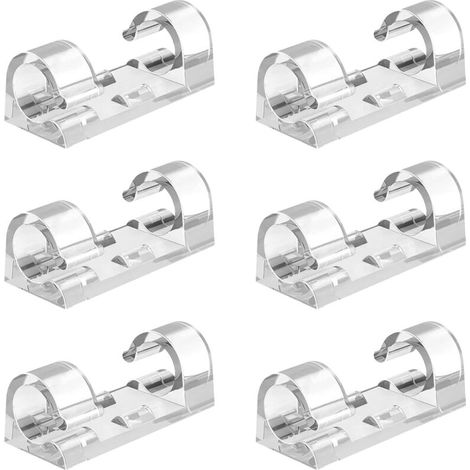 80 Stück transparenter Kabelmanager, selbstklebende Kabelklemmen, Kabelklemmen, geeignet für die meisten Netzkabel, USB-Kabel, Audiokabel, Ladekabel, Kopfhörerkabel (1/5)