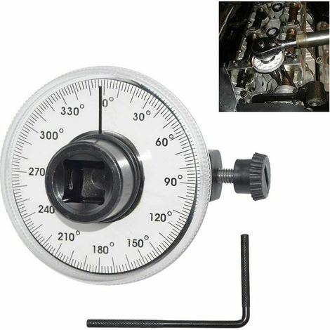 Gauge De Couple Angulaire - 360° Avec Clé À Douille - Pour Réglage Précis Du Couple De Serrage - 1 Pièce (1/5)