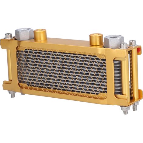 Radiateur d'huile moteur universel en métal pour moto trail, refroidisseur d'huile compatible 125cc-250cc, idéal pour dirt bike et motocross, kit de refroidissement performance. (1/5)