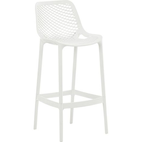 CLP – Tabouret de bar en plastique polypropylène – Dossier ergonomique incurvé – Hauteur 105 cm – Confort optimal pour longues sessions