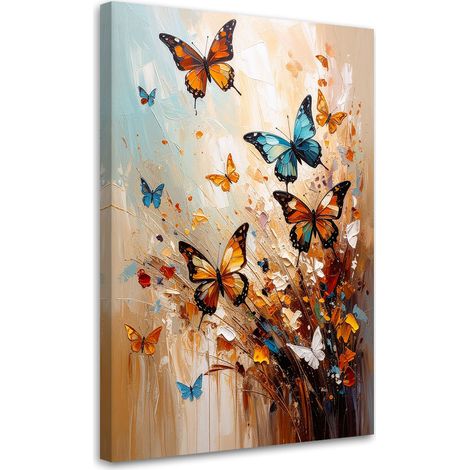 Tableau déco Papillons colorés 40x60 (1/4)