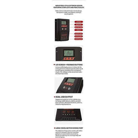 Contrôleur de chargeur solaire MPPT/PWM 80A Régulateur de panneau solaire-- (1/5)
