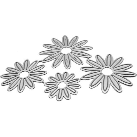 Metall-Stanzschablone in Form mehrerer Gänseblümchenblüten zum Selbermachen, Scrapbooking, Prägen, Papierkarten, Albumvorlagen, Dekorationen und Bastelarbeiten