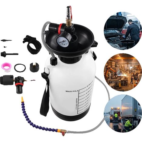 Bomba de aceite para automóviles, capacidad de 5 litros, material resistente al aceite, compatible con vehículos manuales y automáticos, mayor eficiencia en el cambio de fluidos, diseño duradero. (1/5)
