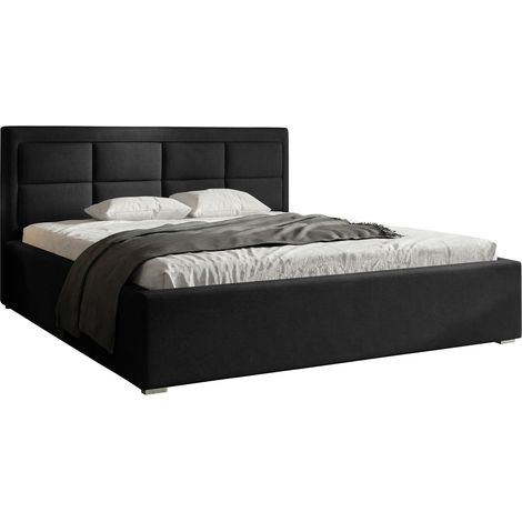 Lit Pomona 102, Victoria 14 869, Double, 200x200, Tissu, Disponible, 220x223x93cm (1/5)