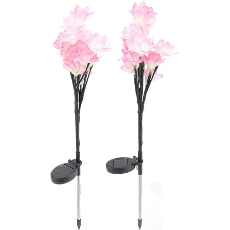 Lampes solaires étanches en forme de fleurs, lampes LED d'extérieur décoratives pour jardin et cour, lumière colorée (1/5)
