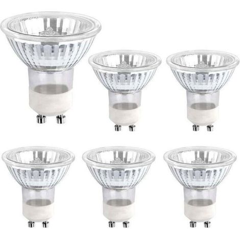 Ampoule Halogène GU10 - 35 W - 230 V - 380 Lm - 2700 K - Dimmable - 2000 Heures - Pack De 6