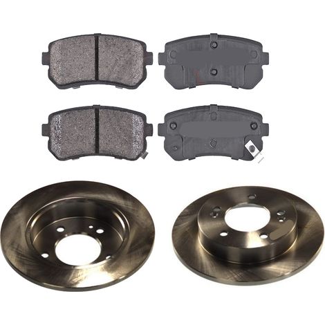 KIT FRENI POSTERIORI compatibile con HYUNDAI ix20 (JC) - DISCHI + PASTIGLIE OEM: FDB4235 / 18047 /SOSTITUZIONE DIRETTA/BASSA POLVERE/SILENZIOSO