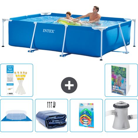Intex Piscina con estructura Rectangular - 260x160x65 cm - 7-piezas  S46