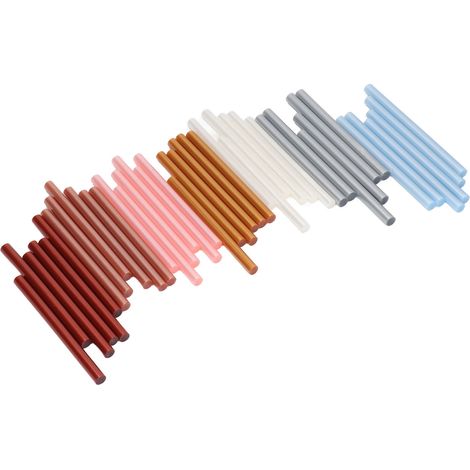 42 bâtons de colle thermofusible, 7 x 100 mm, non toxiques, respectueux de l'environnement, forte adhérence, largement applicables aux appareils ménagers et aux travaux manuels.
