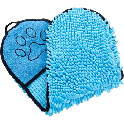 1 serviette pour animaux, microfibre chenille, 62 x 23 cm, super absorbante, séchage rapide, lavable en machine (1/5)