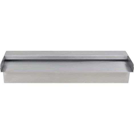 vidaXL Fuente cascada rectangular piscina acero inoxidable 45 cm (1/2)